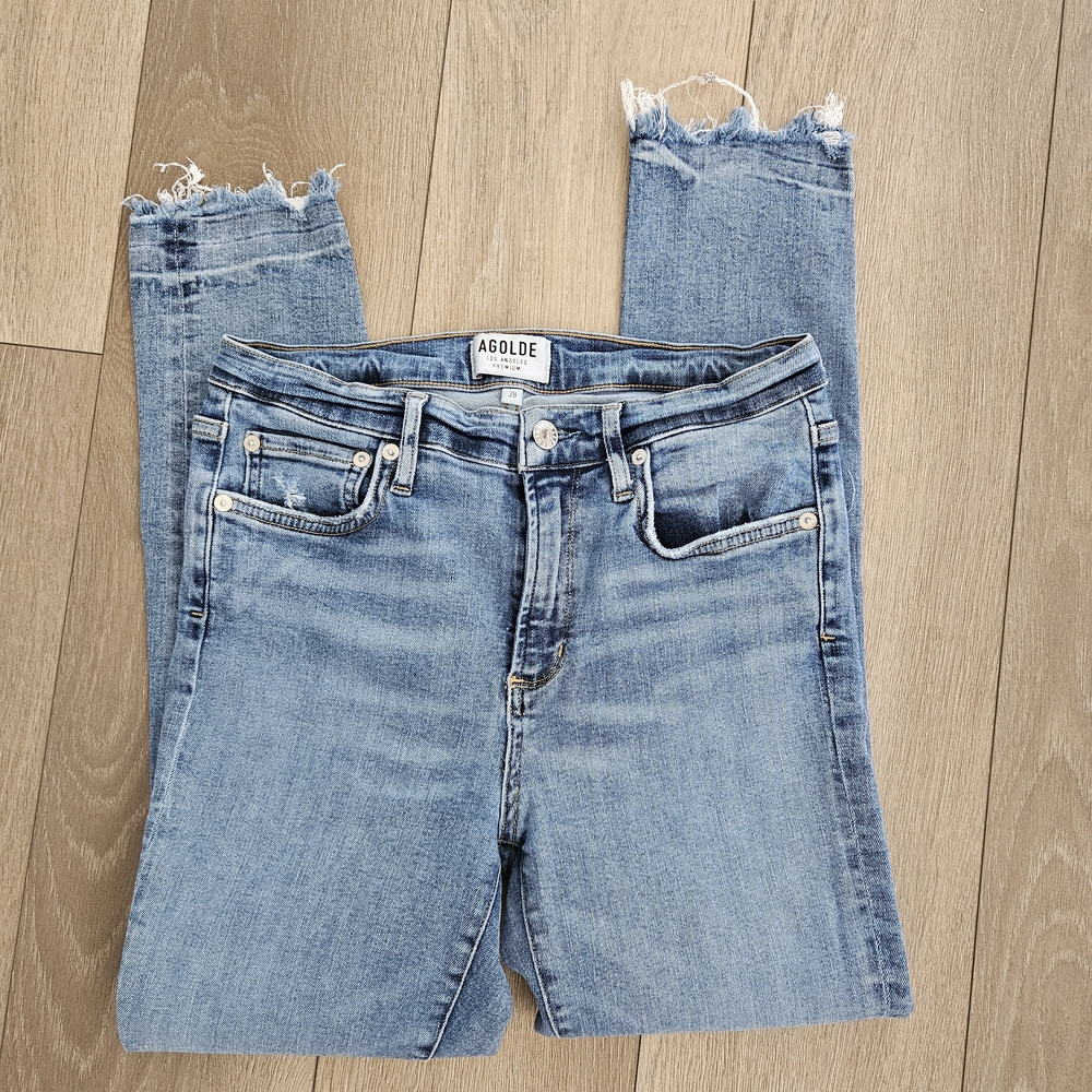 Agolde Light Blue Cropped Jeans